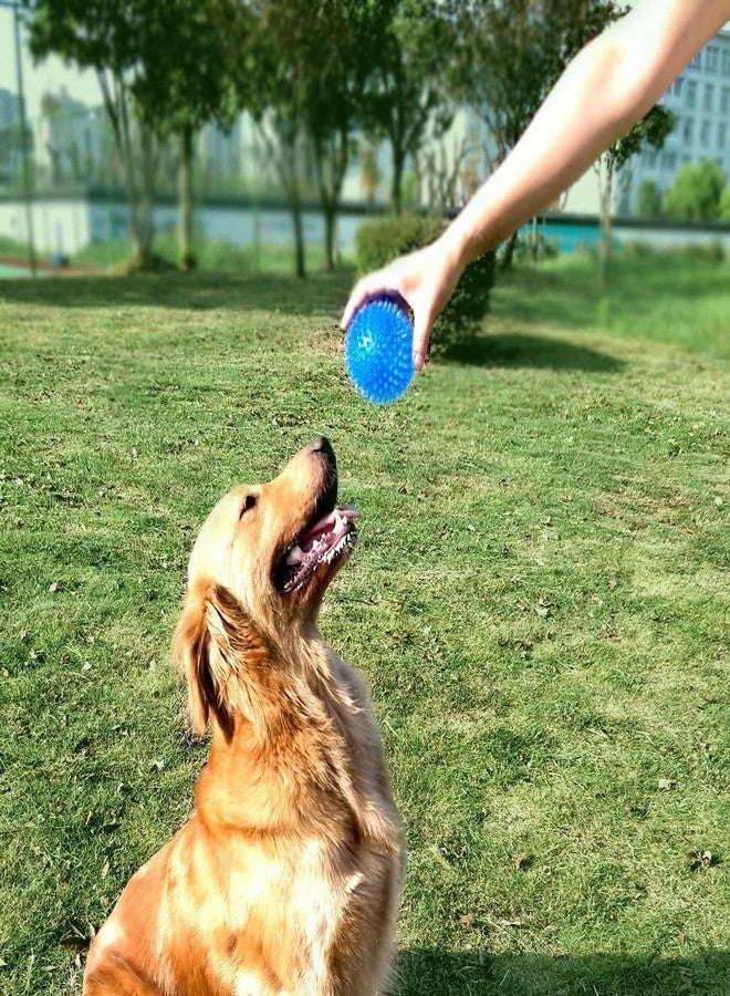 D&C PAWS لعبة مضغ للكلاب من دي آند سي باوز، كرة مطاطية مدببة مزودة بإضاءة LED، كرة مطاطية متنوعة تصدر صوت صفير وصوت صرير، لعبة مضغ للكلاب والقطط والحيوانات الأليفة (كرة مدببة مزودة بإضاءة LED، عبوة من قطعة واحدة) - Image 5